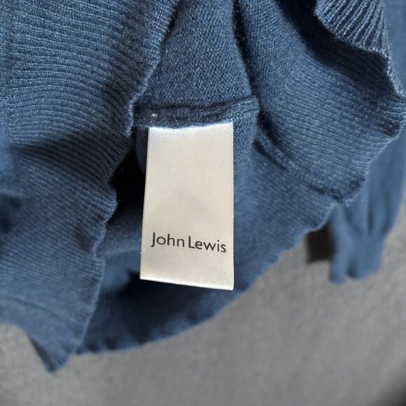 John Lewis Pure Cashmere Italy Made V Neck Sweater - Men's Size M - Blue - Picture 4 of 7